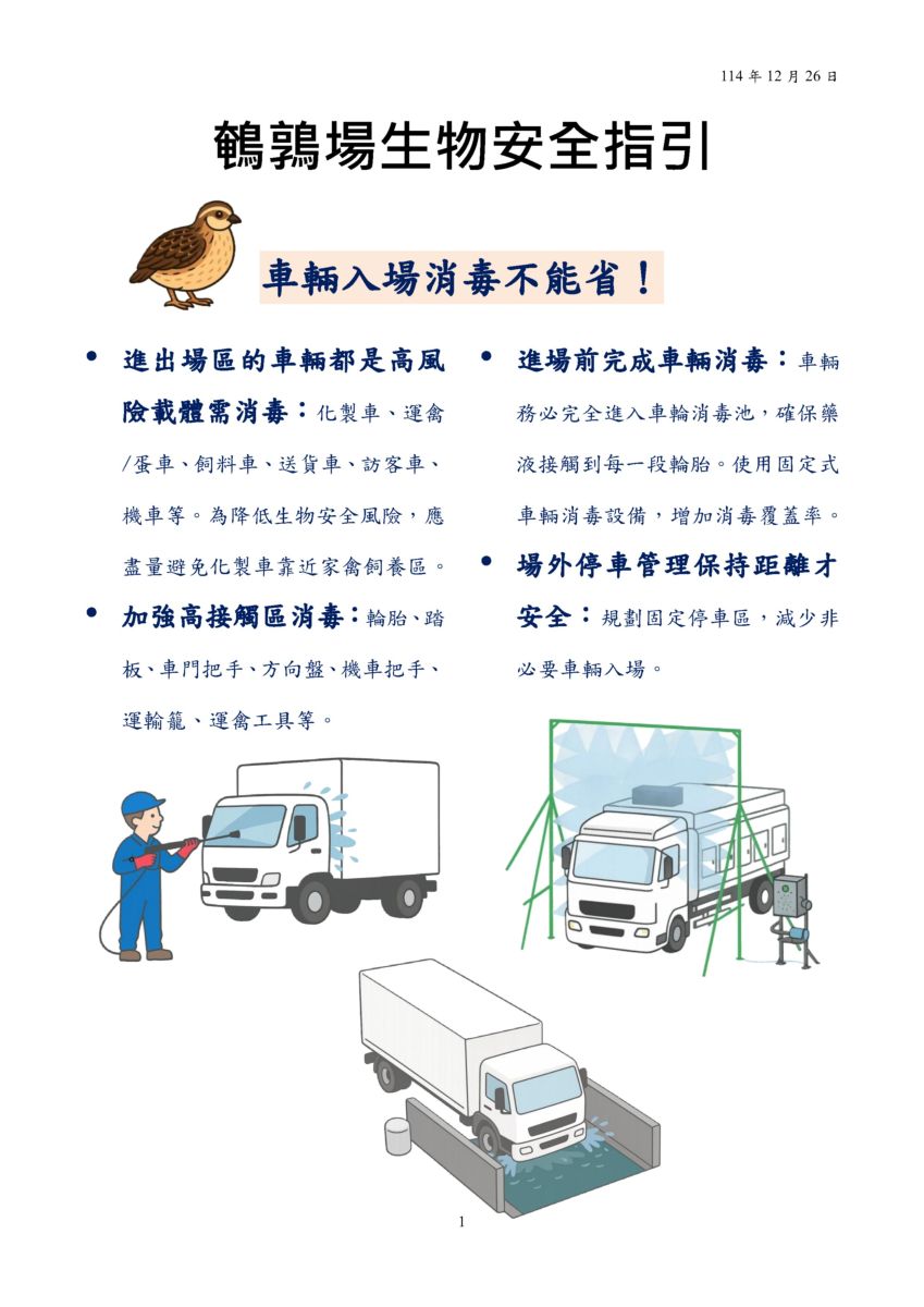鵪鶉場生物安全指引1